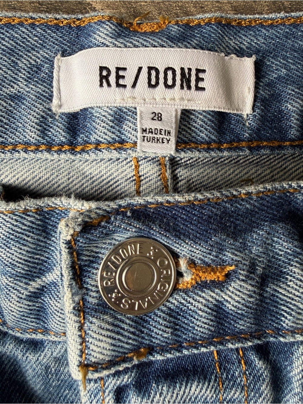 REDONE 90s Crop Low Slung Organic Straight-Leg Jeans